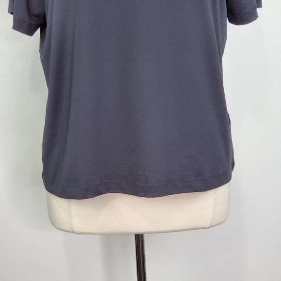 Susan Graver Essentials Black Short Sleeve Minimalist Stretchy Top Size XL - Picture 3 of 11